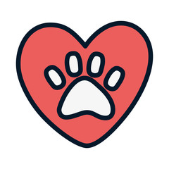 adoption heart love paw animal print campaign