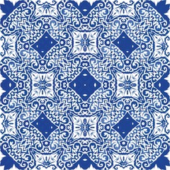 Ornamental azulejo portugal tiles decor.