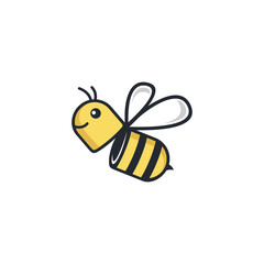 bee and pill logo design vector