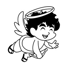 cupid angel aiming an arrow, valentines day