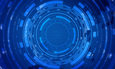 Technology circle abstract background.Hitech corporate concept