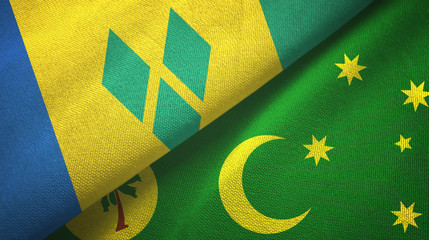 Saint Vincent and the Grenadines and Cocos Keeling Islands two flags