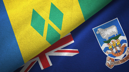 Saint Vincent and the Grenadines and Falkland Islands two flags