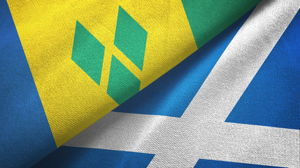 Saint Vincent and the Grenadines and Scotland two flags