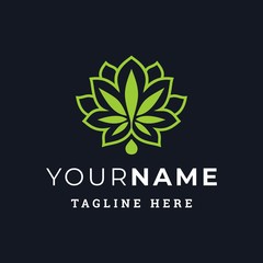 Cannabis or Hemp with Lotus Flowers