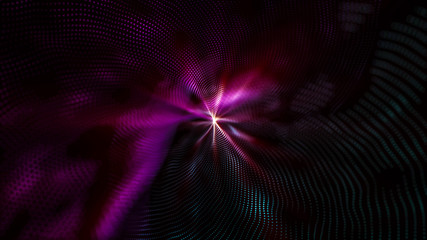 abstract background of luminous purple particles. 3d render illustration