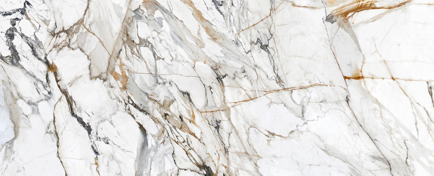 Fototapeta White Cracked Marble rock stone marble texture wallpaper background
