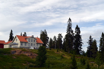 Abandoned mining village in the forest. Norway