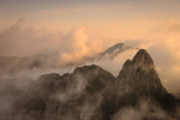 Yellow mountain mist