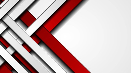Red and grey stripes abstract tech background