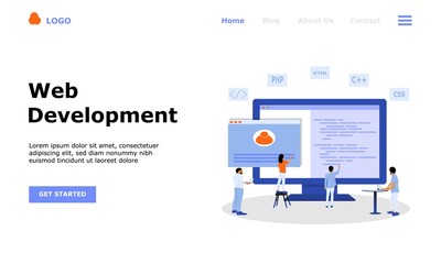 Web Development Vector Illustration Concept, Suitable for web landing page, ui,  mobile app, editorial design, flyer, banner, and other related occasion