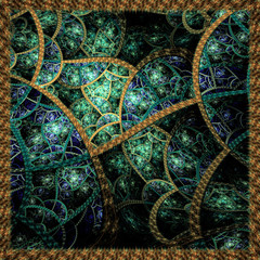 Abstract fractal background, computer-generated illustration.