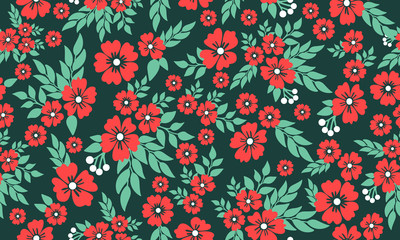 Flower background for Romantic Christmas, with leaf and flower design concept.