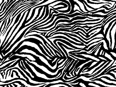 Vector animal zebra print. Seamless Tiger pattern.