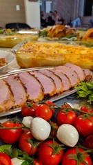 grilled meat and vegetables