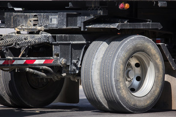 Fototapeta na wymiar Twin Tires of Big Truck