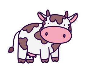 cute cow livestock farm animal cartoon