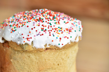Festive Easter Cake on a rustic background