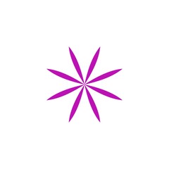 Fototapeta na wymiar Purple Flower logo design vector