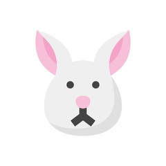 Obraz premium china new year related rabbit face vector in flat design