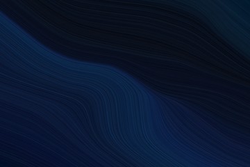 abstract fluid lines and waves and curves wallpaper design with very dark blue, midnight blue and black colors. art for sale. can be used as texture, background or wallpaper