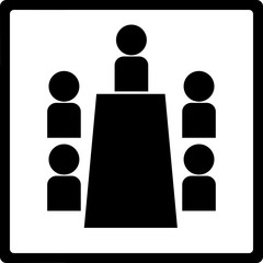 ピクト　会議　　　イラスト　ピクトグラム　ミーティング　マーク　アイコン　会合　