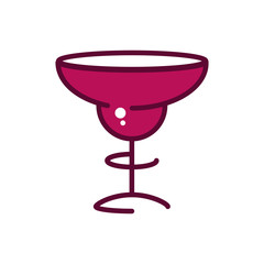 wine glass cup crystal celebration drink beverage icon line and filled