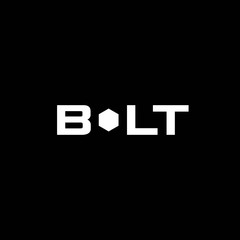 simple bolt logo design inspiration . negative space bolt logo template . clean bolt logo