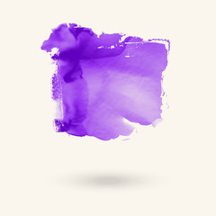 Abstract purple watercolor element for web design. Vector.