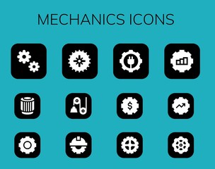 mechanics icon set