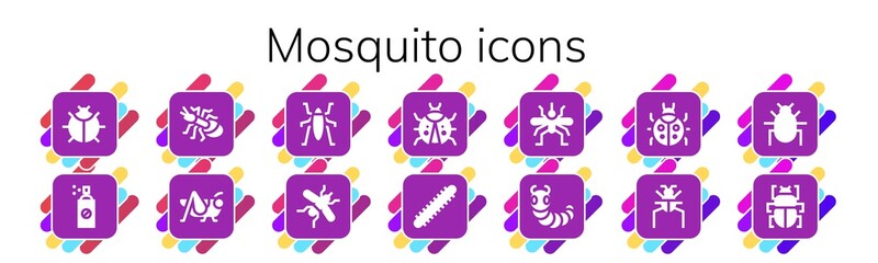 mosquito icon set