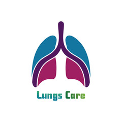 Lungs Organ medical clinic health vector logo design template