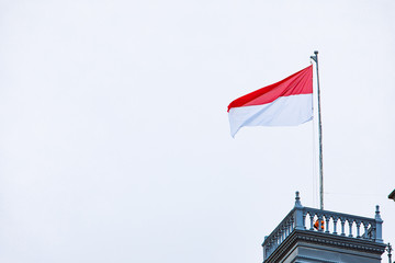 vienna flag at roof of the building
