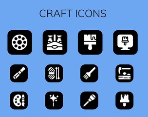 Modern Simple Set of craft Vector filled Icons