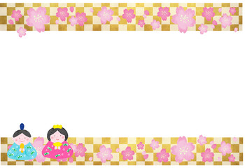 ひなまつり金市松桜フレーム