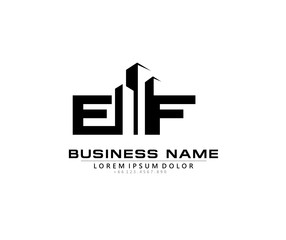 E F EF Initial building logo concept