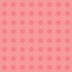 Seamless floral pattern. Beige print on pink background