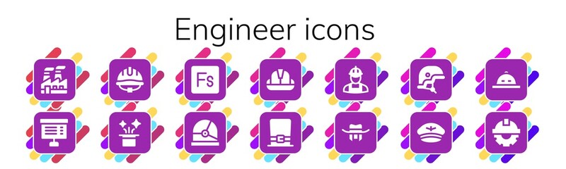 engineer icon set