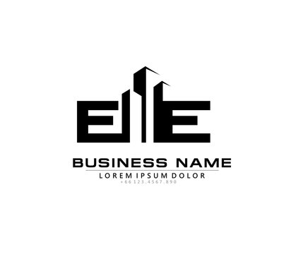 E EE Initial building logo concept