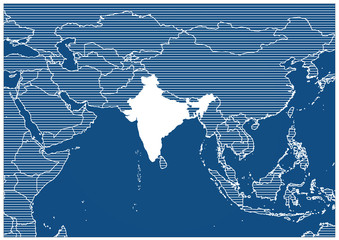 Fototapeta premium Blue print map classic 