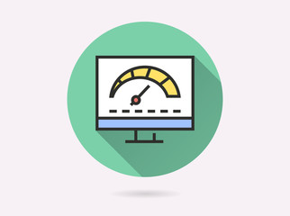 Dashboarding visualization icon for graphic and web design.