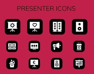 presenter icon set