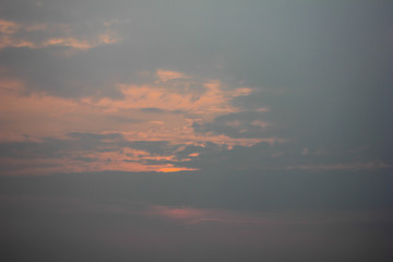 Colorful twilight sky after sunset with cloud