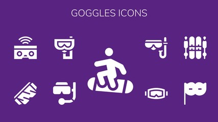 goggles icon set