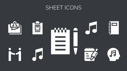 sheet icon set