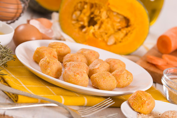 Pumpkin chicken meatballs.