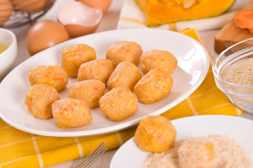 Pumpkin chicken meatballs.
