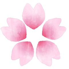 桜の花　水彩風イラスト素材