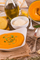 Pumpkin cream soup.