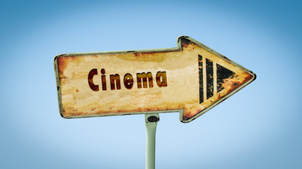 Street Sign to Cinema